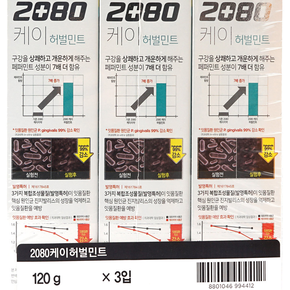 2080 진지발리스 잇몸케어치약 허벌민트 120g 3입-3.JPG